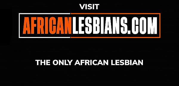  Black lesbian babes put dildo in ass for some anal pleasure